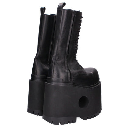 BALENCIAGA Giant High Leather Boots Black Size EU 42