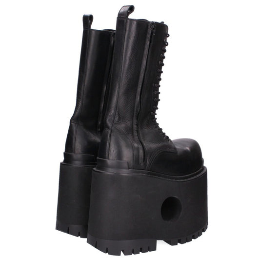 BALENCIAGA Giant High Leather Boots Black Size EU 42