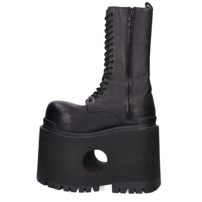 BALENCIAGA Giant High Leather Boots Black Size EU 42