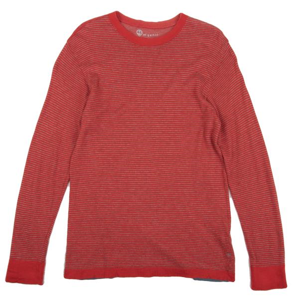 45rpm Cotton Border Knit Sweater Red Multi Size 3