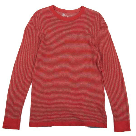 45rpm Cotton Border Knit Sweater Red Multi Size 3