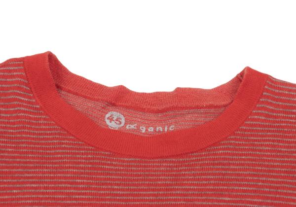 45rpm Cotton Border Knit Sweater Red Multi Size 3