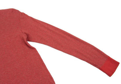 45rpm Cotton Border Knit Sweater Red Multi Size 3