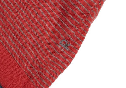45rpm Cotton Border Knit Sweater Red Multi Size 3