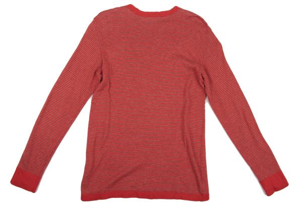 45rpm Cotton Border Knit Sweater Red Multi Size 3