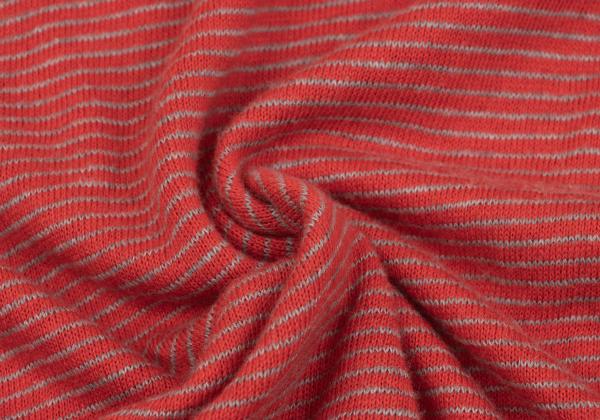 45rpm Cotton Border Knit Sweater Red Multi Size 3