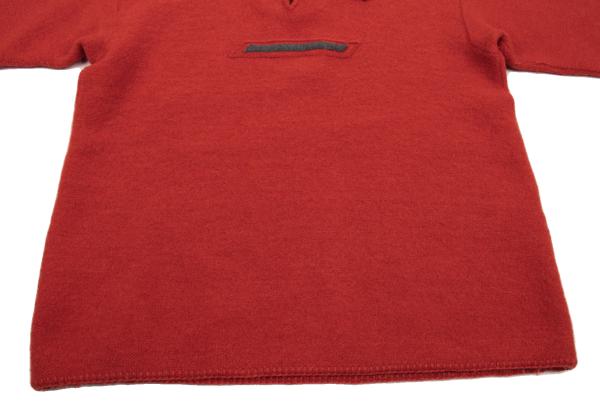 45rpm Alpaca Wool Toggle Button Skipper Knit Red Size 3