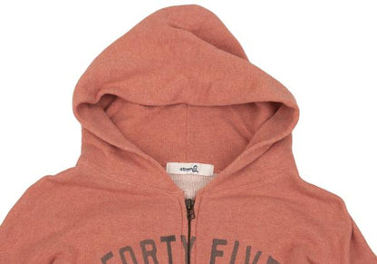 45rpm& Cotton Front Print Zip Hoodie Pink Size 4