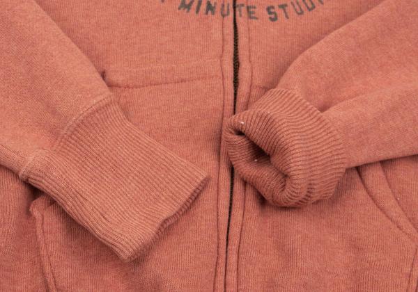 45rpm& Cotton Front Print Zip Hoodie Pink Size 4