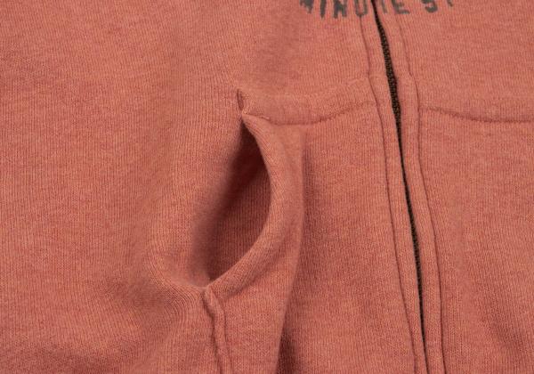 45rpm& Cotton Front Print Zip Hoodie Pink Size 4