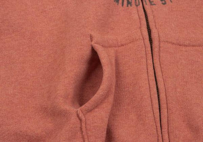 45rpm& Cotton Front Print Zip Hoodie Pink Size 4