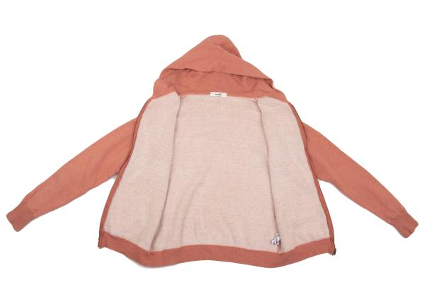 45rpm& Cotton Front Print Zip Hoodie Pink Size 4