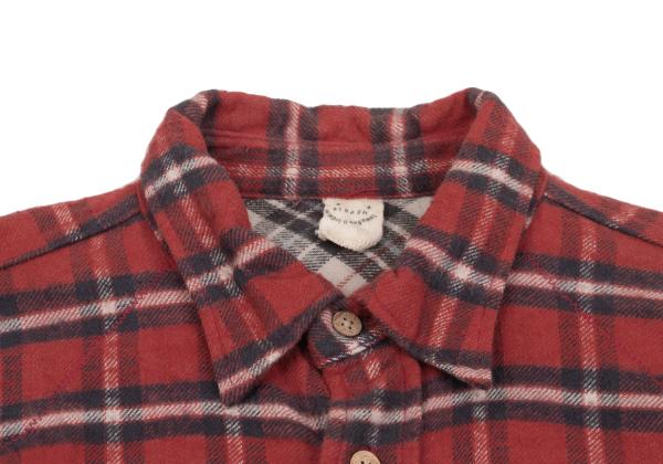 45rpm DASH Red Multi Plaid Cotton Flannel Shirt Size 2