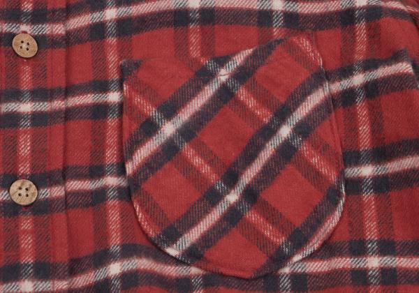 45rpm DASH Red Multi Plaid Cotton Flannel Shirt Size 2
