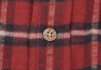 45rpm DASH Red Multi Plaid Cotton Flannel Shirt Size 2