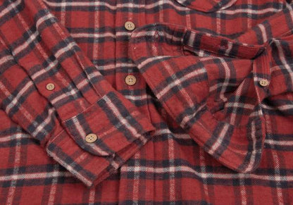 45rpm DASH Red Multi Plaid Cotton Flannel Shirt Size 2