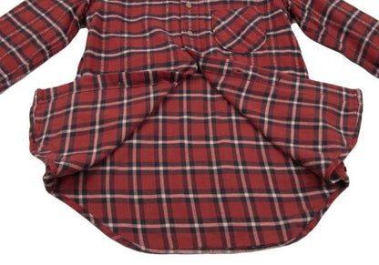 45rpm DASH Red Multi Plaid Cotton Flannel Shirt Size 2