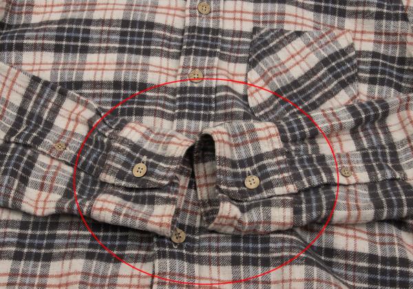 45rpm DASH Ecru Multi Cotton Flannel Overcheck Shirt Size 2