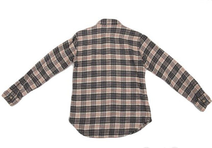 45rpm DASH Ecru Multi Cotton Flannel Overcheck Shirt Size 2