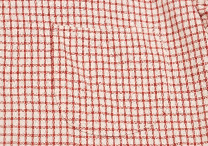 45rpm DASH Ecru Red Cotton Check Long Sleeve Shirt Size 2