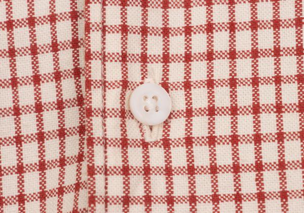 45rpm DASH Ecru Red Cotton Check Long Sleeve Shirt Size 2