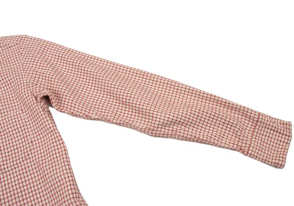 45rpm DASH Ecru Red Cotton Check Long Sleeve Shirt Size 2