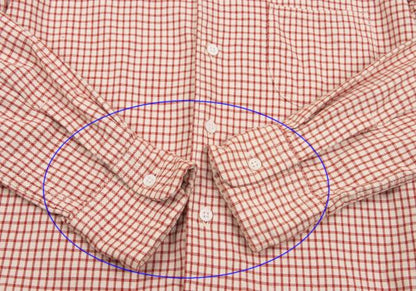 45rpm DASH Ecru Red Cotton Check Long Sleeve Shirt Size 2