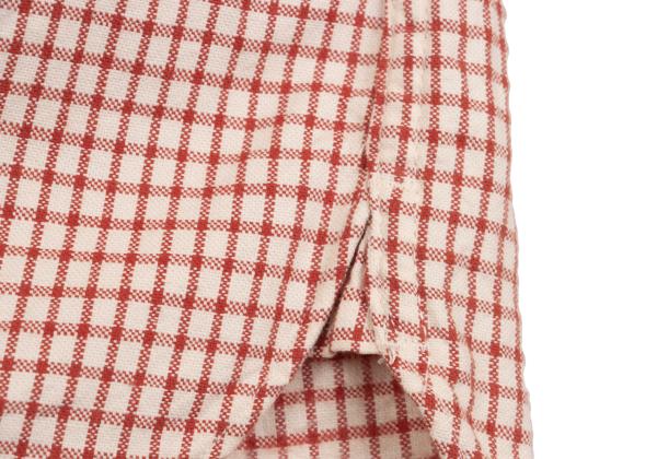 45rpm DASH Ecru Red Cotton Check Long Sleeve Shirt Size 2