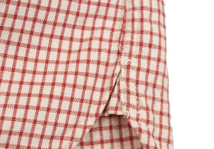 45rpm DASH Ecru Red Cotton Check Long Sleeve Shirt Size 2