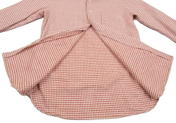 45rpm DASH Ecru Red Cotton Check Long Sleeve Shirt Size 2
