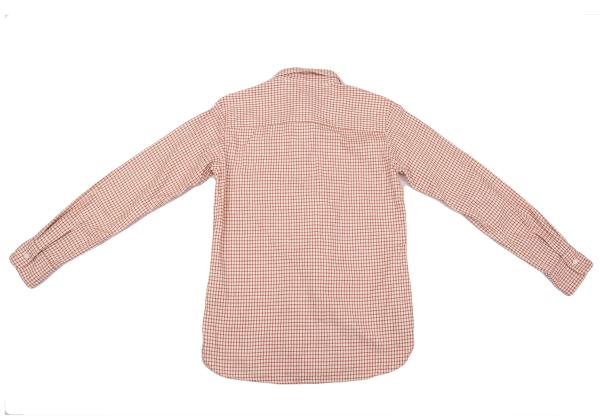 45rpm DASH Ecru Red Cotton Check Long Sleeve Shirt Size 2