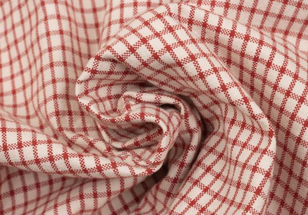 45rpm DASH Ecru Red Cotton Check Long Sleeve Shirt Size 2