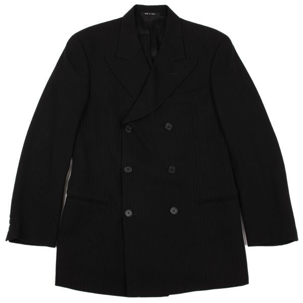 EMPORIO ARMANI Navy Wool Double-Breasted Jacket Size 48