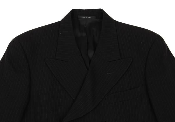 EMPORIO ARMANI Navy Wool Double-Breasted Jacket Size 48