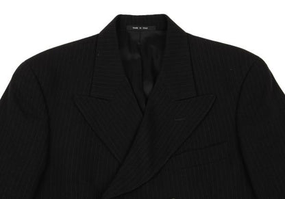 EMPORIO ARMANI Navy Wool Double-Breasted Jacket Size 48