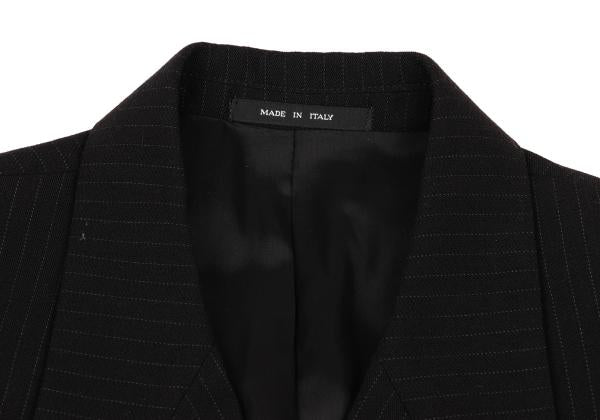 EMPORIO ARMANI Navy Wool Double-Breasted Jacket Size 48