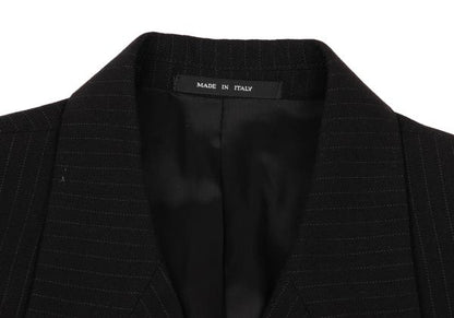 EMPORIO ARMANI Navy Wool Double-Breasted Jacket Size 48