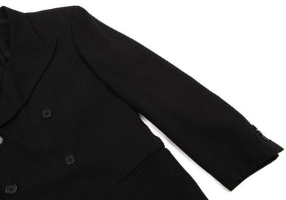 EMPORIO ARMANI Navy Wool Double-Breasted Jacket Size 48