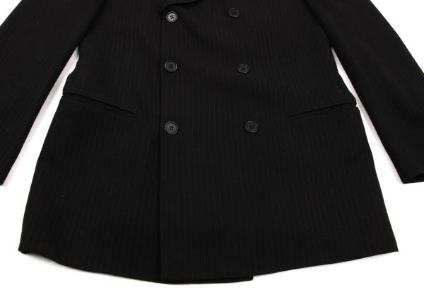 EMPORIO ARMANI Navy Wool Double-Breasted Jacket Size 48
