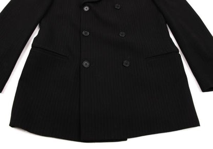 EMPORIO ARMANI Navy Wool Double-Breasted Jacket Size 48