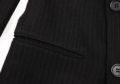 EMPORIO ARMANI Navy Wool Double-Breasted Jacket Size 48
