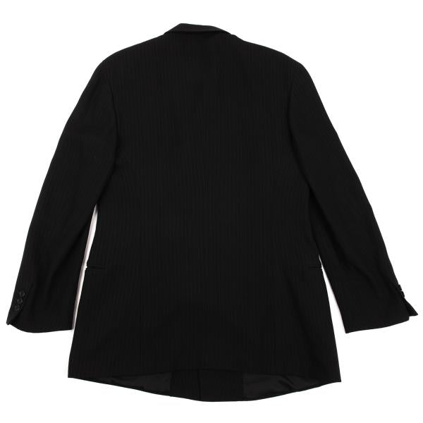 EMPORIO ARMANI Navy Wool Double-Breasted Jacket Size 48