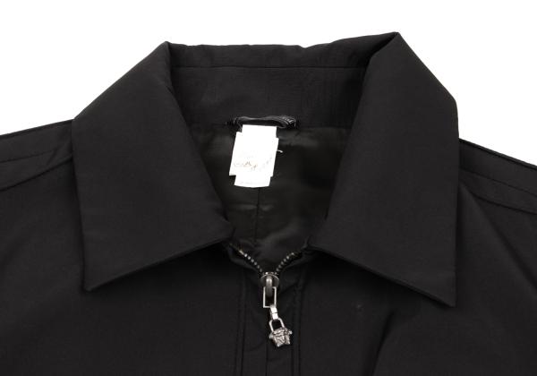 GIANNI VERSACE Medusa Zip Poly Blouson Black Size 54