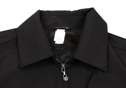 GIANNI VERSACE Medusa Zip Poly Blouson Black Size 54
