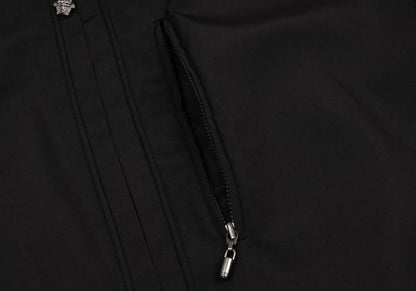 GIANNI VERSACE Medusa Zip Poly Blouson Black Size 54