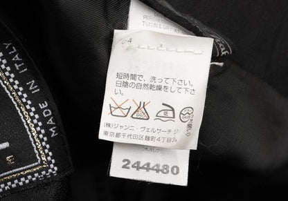 GIANNI VERSACE Medusa Zip Poly Blouson Black Size 54