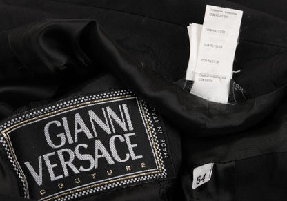 GIANNI VERSACE Medusa Zip Poly Blouson Black Size 54