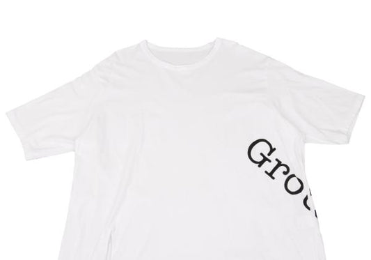 Ground Y Logo Print Hem Slit Long Sleeve T-Shirt White Size 3