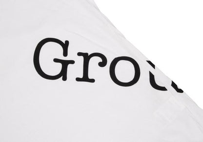 Ground Y Logo Print Hem Slit Long Sleeve T-Shirt White Size 3