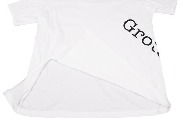 Ground Y Logo Print Hem Slit Long Sleeve T-Shirt White Size 3